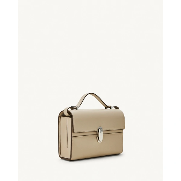 Savette Symmetry 19 in Bone Smooth Leather, view 2 | Shoulder & Crossbody Bags | Coveti