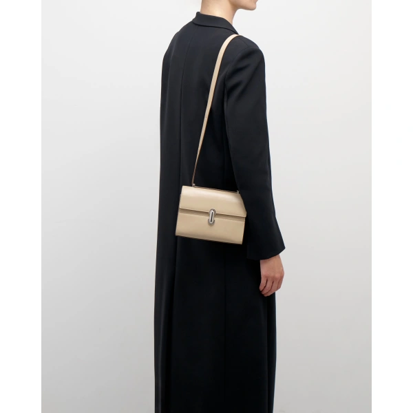 Savette Symmetry 19 in Bone Smooth Leather, view 4 | Shoulder & Crossbody Bags | Coveti