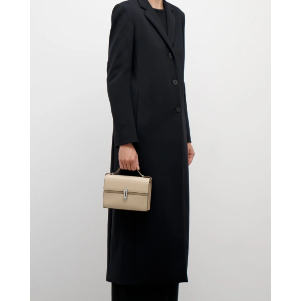 Savette Symmetry 19 in Saddle Smooth Leather, view 6 | Shoulder & Crossbody Bags | Coveti