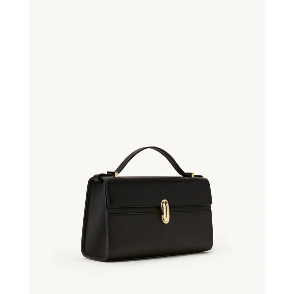 Savette Symmetry 26 in Black Smooth Leather, view 2 | Shoulder & Crossbody Bags | Coveti
