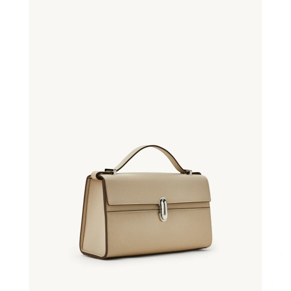 Savette Symmetry 26 in Bone Smooth Leather, view 2 | Shoulder & Crossbody Bags | Coveti
