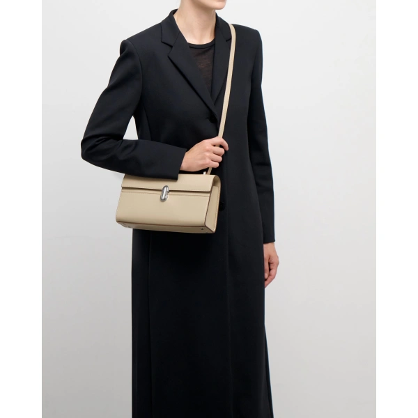 Savette Symmetry 26 in Bone Smooth Leather, view 4 | Shoulder & Crossbody Bags | Coveti