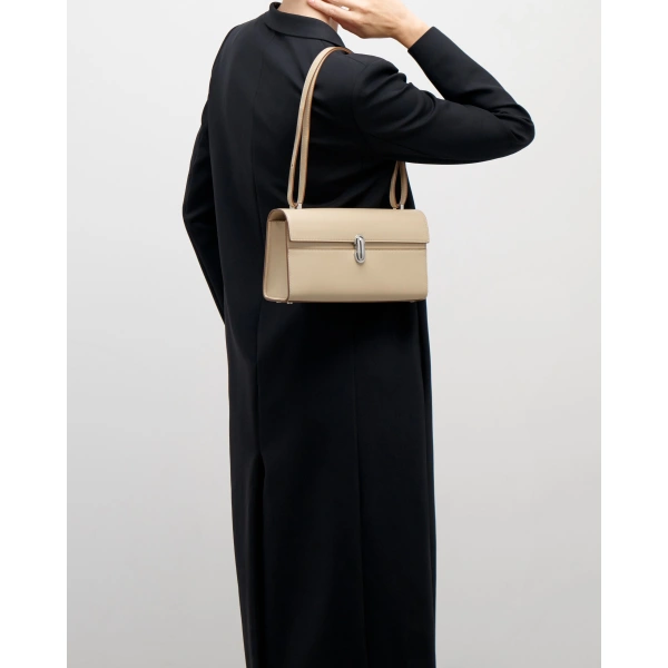 Savette Symmetry 26 in Bone Smooth Leather, view 5 | Shoulder & Crossbody Bags | Coveti