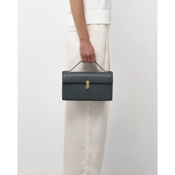 Savette Symmetry 26 in Storm Smooth Leather, view 6 | Shoulder & Crossbody Bags | Coveti