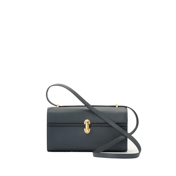 Savette Symmetry 26 in Storm Smooth Leather | Shoulder & Crossbody Bags | Coveti