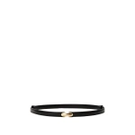 Savette Symmetry Belt in Black Smooth Leather | Belts | Coveti