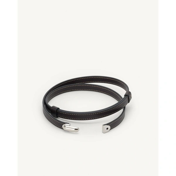 Savette Symmetry Belt in Currant Smooth Leather, view 2 | Belts | Coveti