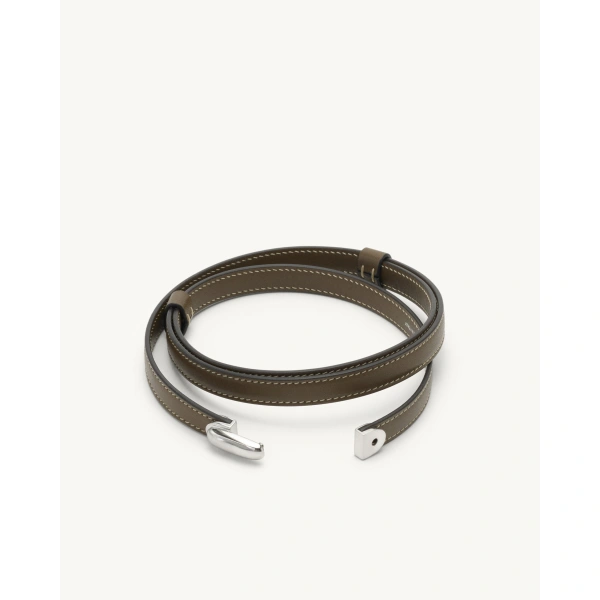 Savette Symmetry Belt in Mink Smooth Leather, view 2 | Belts | Coveti
