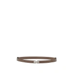 Savette Symmetry Belt in Taupe Smooth Leather | Belts | Coveti