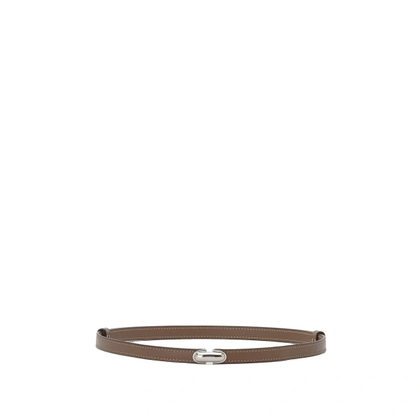 Symmetry Belt in Taupe Smooth Leather