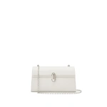 Savette Symmetry Chain Pochette in Ivory Smooth Leather | Shoulder & Crossbody Bags | Coveti