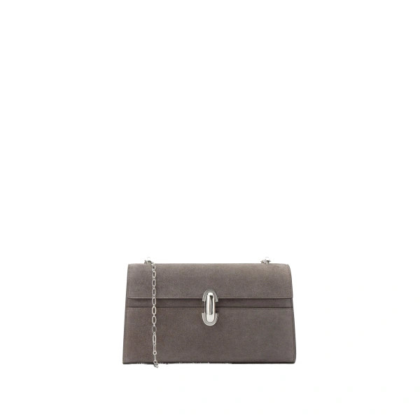 Symmetry Chain Pochette in Smoke Suede