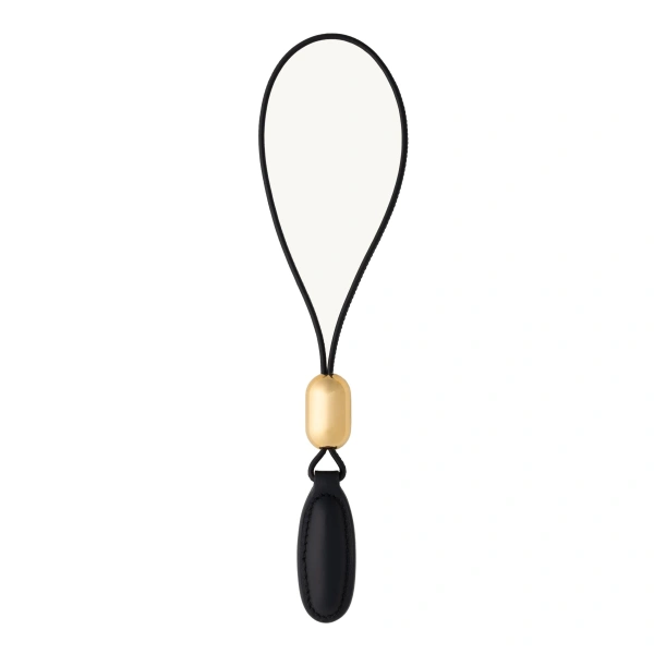 Symmetry Charm in Black Smooth Leather
