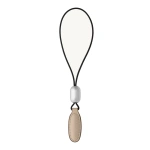 Savette Symmetry Charm in Bone Smooth Leather | Bag charms | Coveti