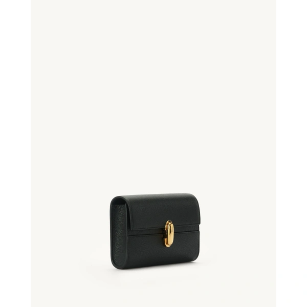 Savette Symmetry Mini Bag in Black Grained Leather, view 2 | Mini Bags | Coveti