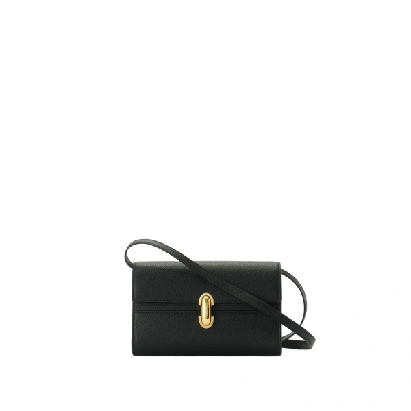 Symmetry Mini Bag in Black Grained Leather