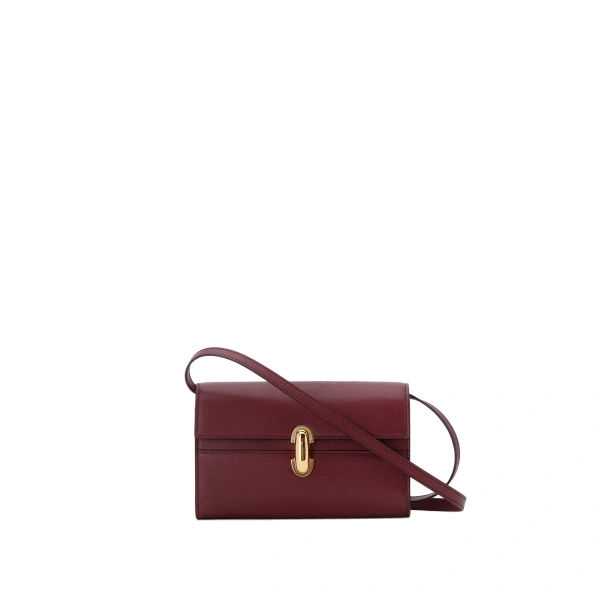Savette Symmetry Mini Bag in Plum Smooth Leather | Mini Bags | Coveti