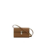 Savette Symmetry Mini Bag in Saddle Smooth Leather | Mini Bags | Coveti