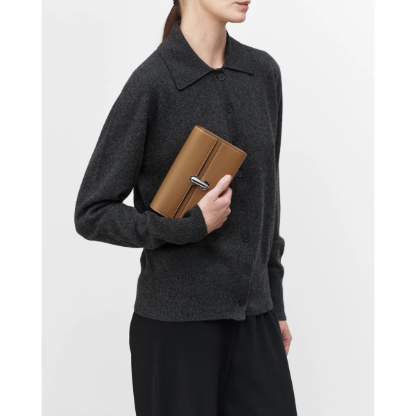 Savette Symmetry Mini Bag in Saddle Smooth Leather, view 5 | Mini Bags | Coveti