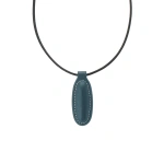 Savette Symmetry Pendant Necklace in Ocean Smooth Leather | Pendant Necklaces | Coveti