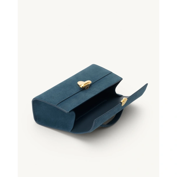 Savette Symmetry Pochette in Baltic Suede, view 3 | Totes & Top-Handle Bags | Coveti