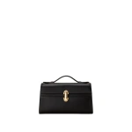 Savette Symmetry Pochette in Black Smooth Leather | Totes & Top-Handle Bags | Coveti