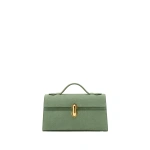 Savette Symmetry Pochette in Cactus Suede | Totes & Top-Handle Bags | Coveti