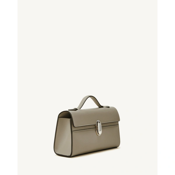 Savette Symmetry Pochette in Clay Smooth Leather, view 2 | Totes & Top-Handle Bags | Coveti