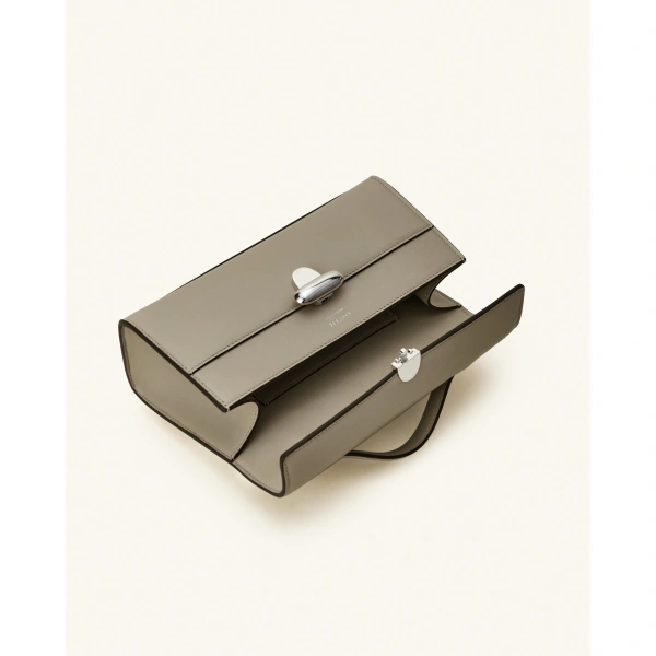 Savette Symmetry Pochette in Clay Smooth Leather, view 3 | Totes & Top-Handle Bags | Coveti
