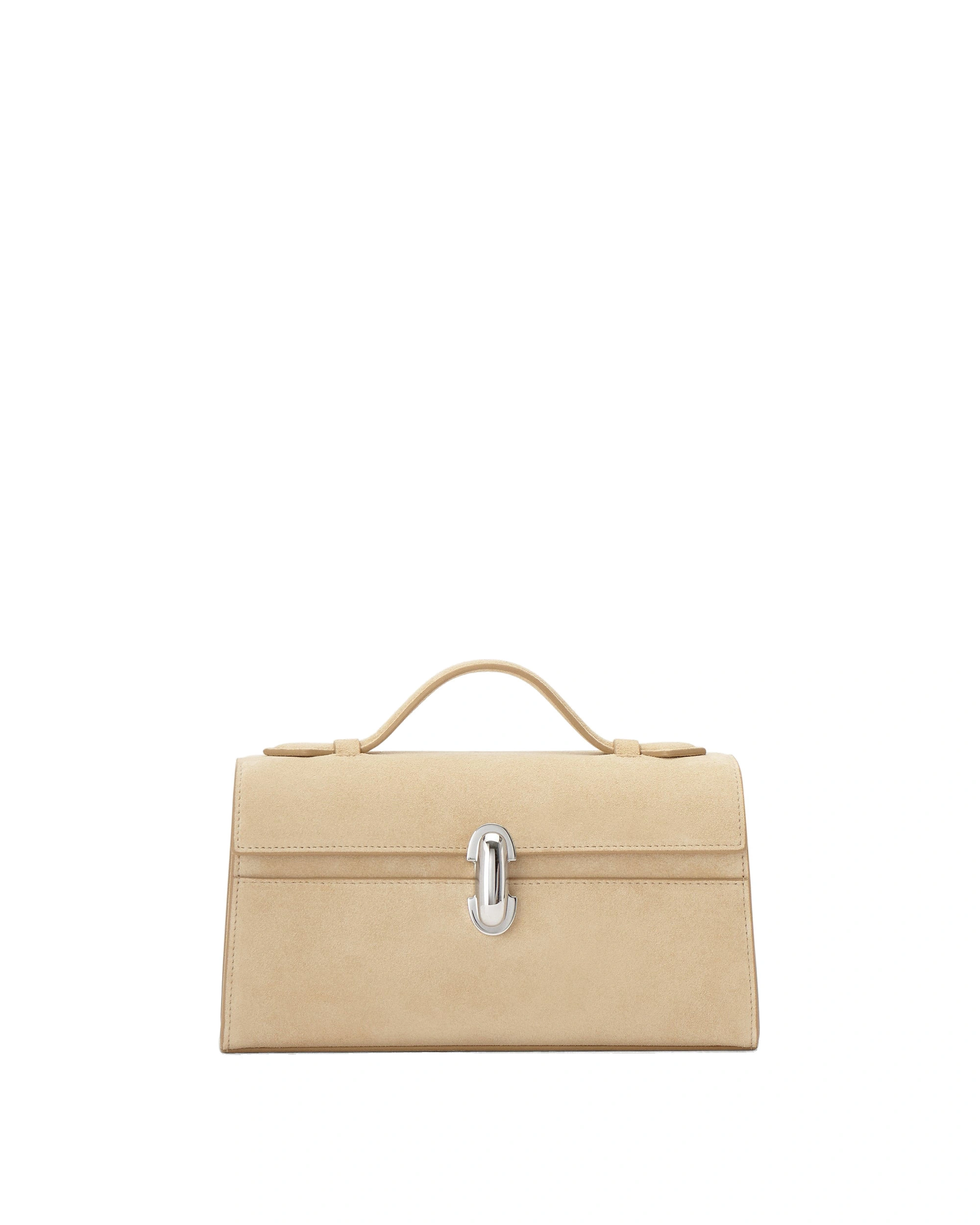 Savette Symmetry Pochette in Flax Suede Savette Symmetry Pochette in Flax Suede | Totes & Top-Handle Bags | Coveti