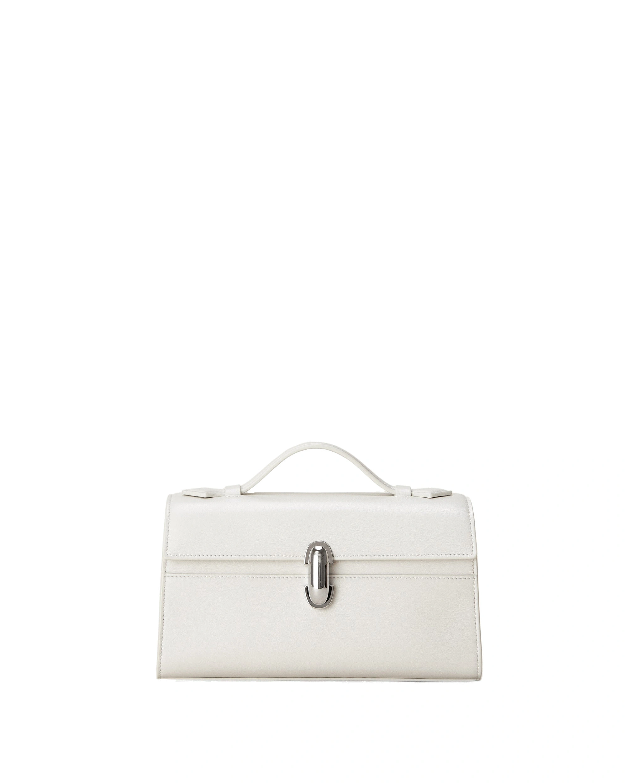 Savette Symmetry Pochette in Ivory Smooth Leather Savette Symmetry Pochette in Ivory Smooth Leather | Totes & Top-Handle Bags | Coveti