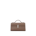 Savette Symmetry Pochette in Taupe Smooth Leather Savette Symmetry Pochette in Taupe Smooth Leather | Totes & Top-Handle Bags | Coveti