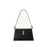 Savette Symmetry Shoulder Bag in Black Smooth Leather | Shoulder & Crossbody Bags | Coveti