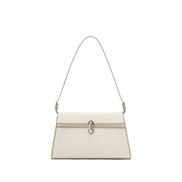 Symmetry Shoulder Bag in Bone Canvas