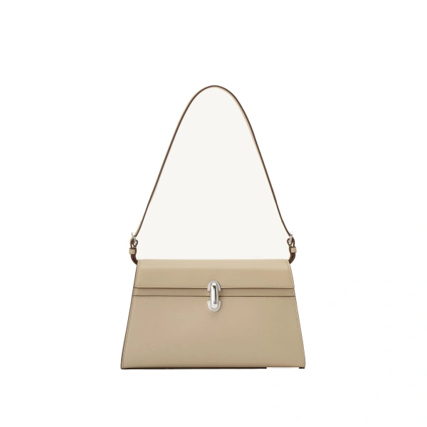 Savette Symmetry Shoulder Bag in Bone Smooth Leather | Shoulder & Crossbody Bags | Coveti