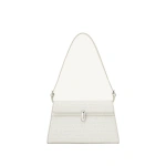 Savette Symmetry Shoulder Bag in Ivory Raffia | Shoulder & Crossbody Bags | Coveti