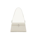 Savette Symmetry Shoulder Bag in Ivory Smooth Leather | Shoulder & Crossbody Bags | Coveti