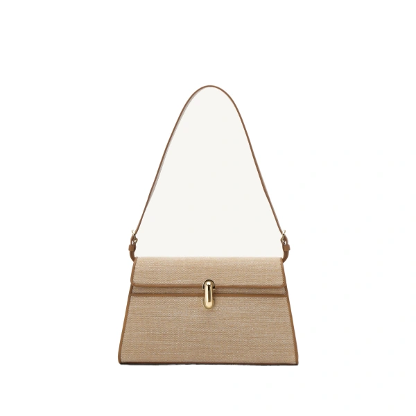 Symmetry Shoulder Bag in Saddle Canvas