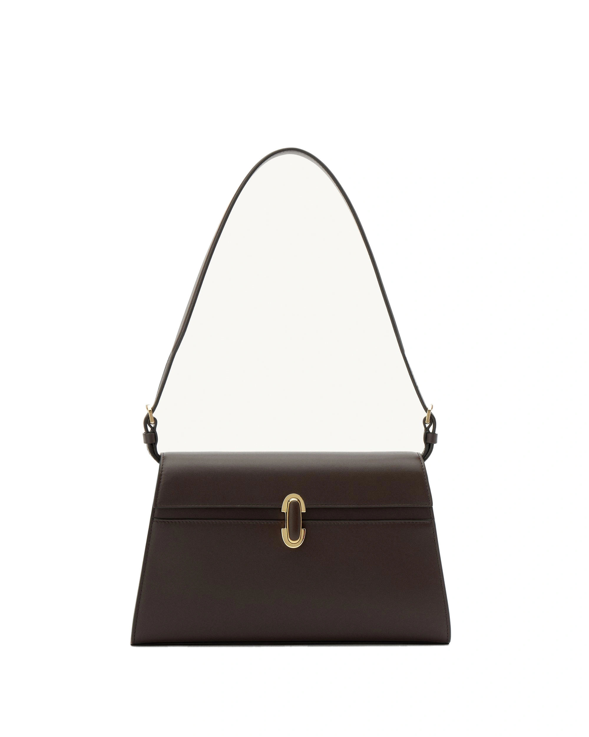 Savette Symmetry Shoulder Bag with Leather-Inset Lock in Coffee Savette Symmetry Shoulder Bag with Leather-Inset Lock in Coffee | Shoulder & Crossbody Bags | Coveti