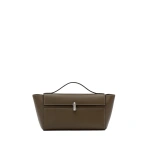Savette Symmetry Trapeze Pochette in Mink Smooth Leather Savette Symmetry Trapeze Pochette in Mink Smooth Leather | Totes & Top-Handle Bags | Coveti