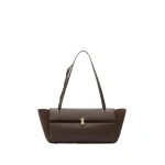Savette Symmetry Trapeze Shoulder Bag in Coffee Mixed Leather | Shoulder & Crossbody Bags | Coveti