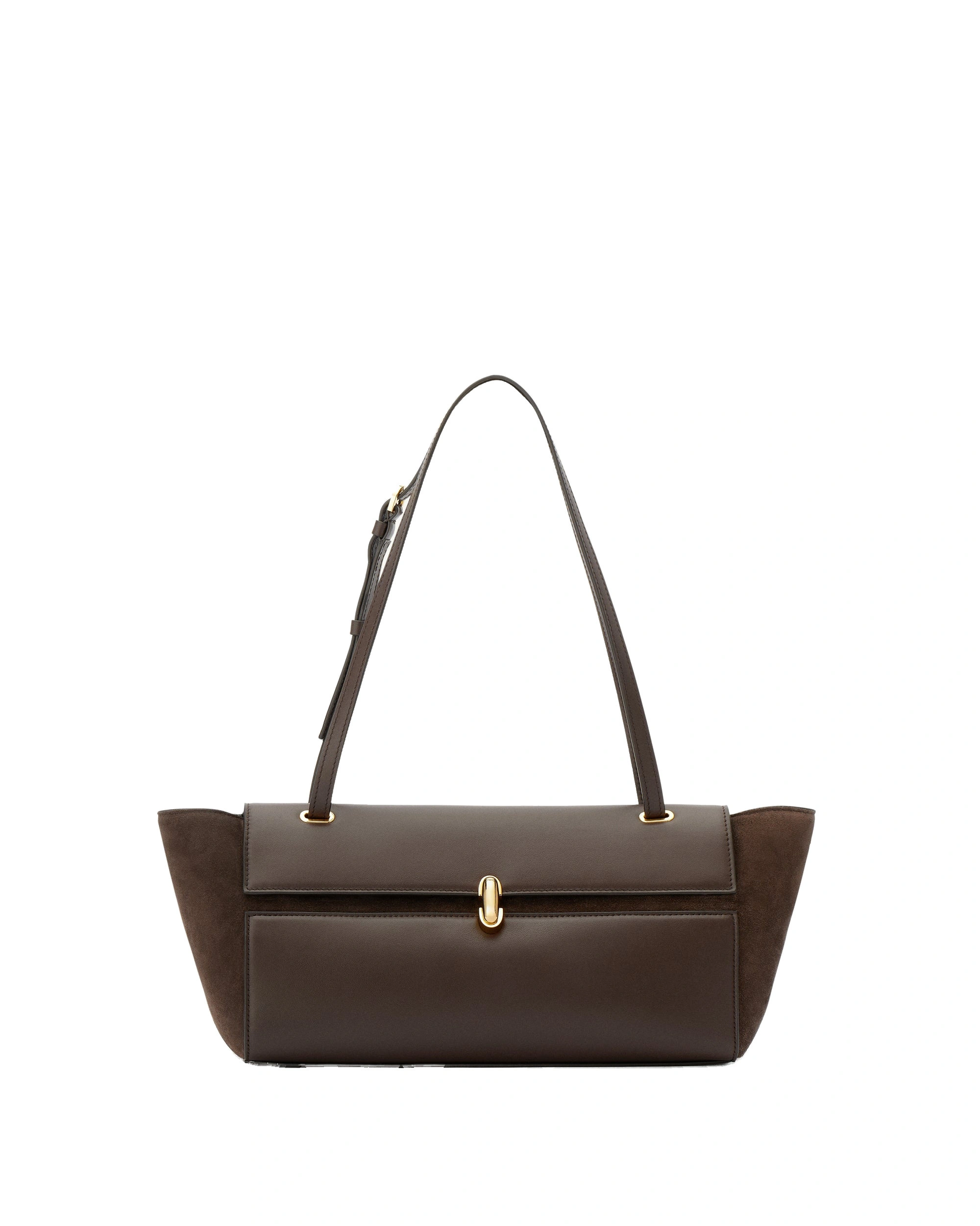 Savette Symmetry Trapeze Shoulder Bag in Coffee Mixed Leather Savette Symmetry Trapeze Shoulder Bag in Coffee Mixed Leather | Shoulder & Crossbody Bags | Coveti