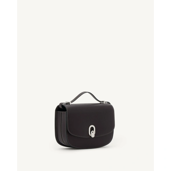 Savette Tondo 22 in Currant Smooth Leather, view 2 | Shoulder & Crossbody Bags | Coveti