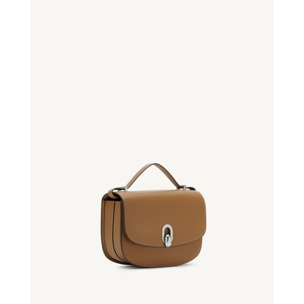 Savette Tondo 22 in Saddle Smooth Leather, view 2 | Shoulder & Crossbody Bags | Coveti