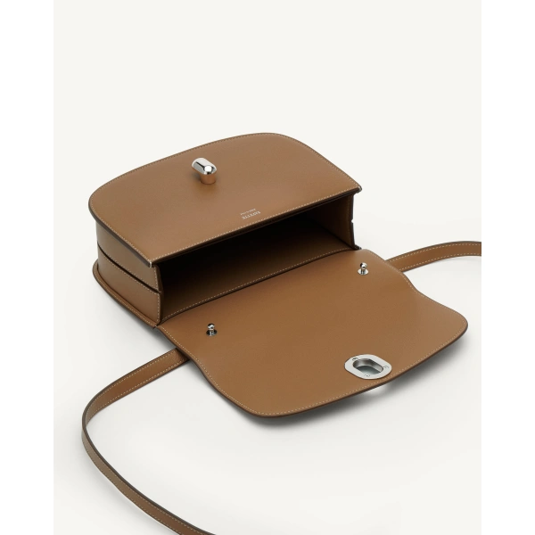Savette Tondo 22 in Saddle Smooth Leather, view 3 | Shoulder & Crossbody Bags | Coveti