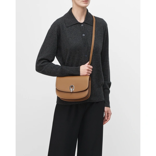 Savette Tondo 22 in Saddle Smooth Leather, view 4 | Shoulder & Crossbody Bags | Coveti