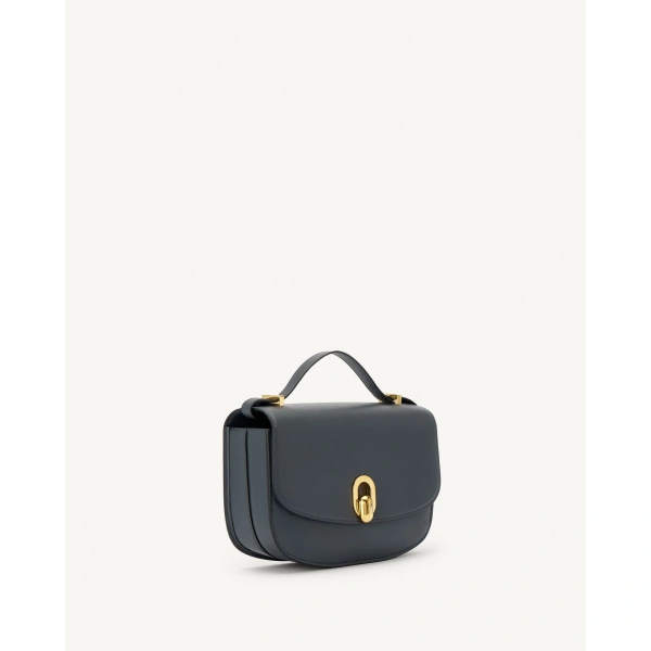 Savette Tondo 22 in Storm Smooth Leather, view 2 | Shoulder & Crossbody Bags | Coveti