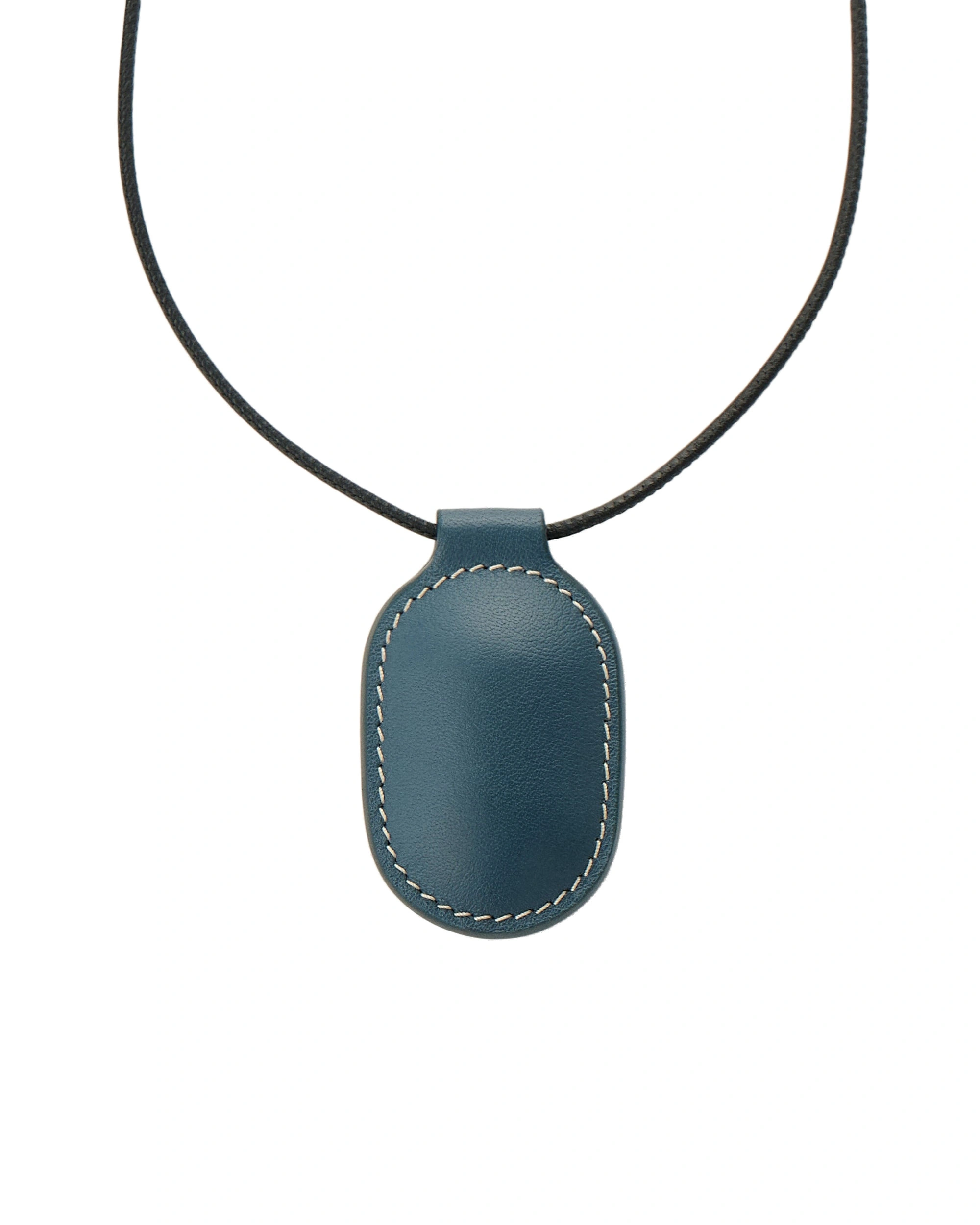 Savette Tondo Pendant Necklace in Ocean Smooth Leather Savette Tondo Pendant Necklace in Ocean Smooth Leather | Pendant Necklaces | Coveti