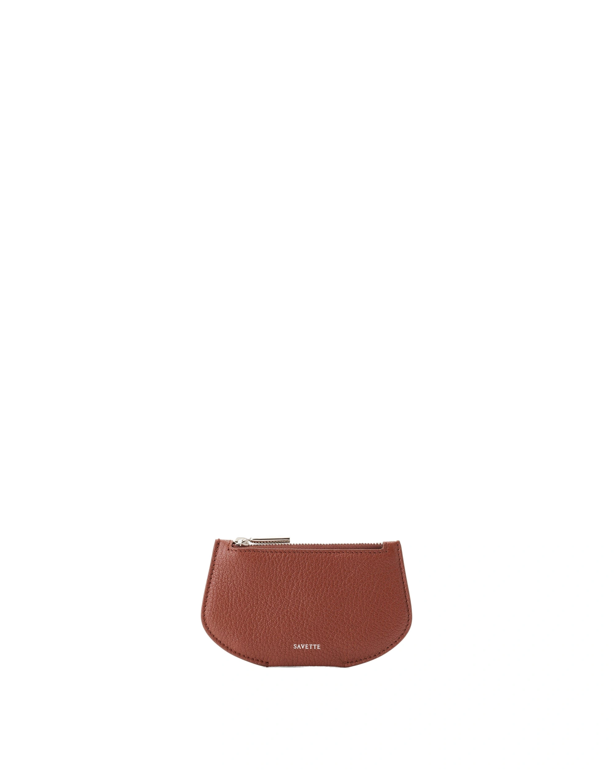 Savette Zip Card Case in Maple Chèvre Leather Savette Zip Card Case in Maple Chèvre Leather | Card Holders | Coveti