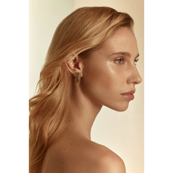 Scanlan Theodore Asymmetric Insect Studs in Light Gold